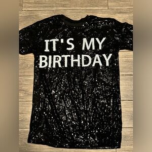 Black Sequins boutique “It’s My Birthday” Tee dress size Large